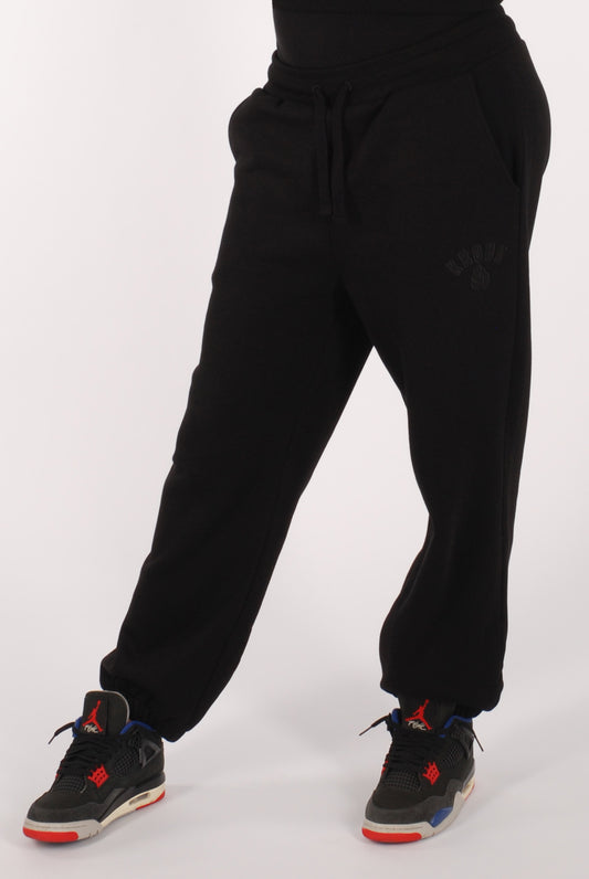 KRONKWOMEN Gloves Applique Joggers Loose Fit Black Stealth
