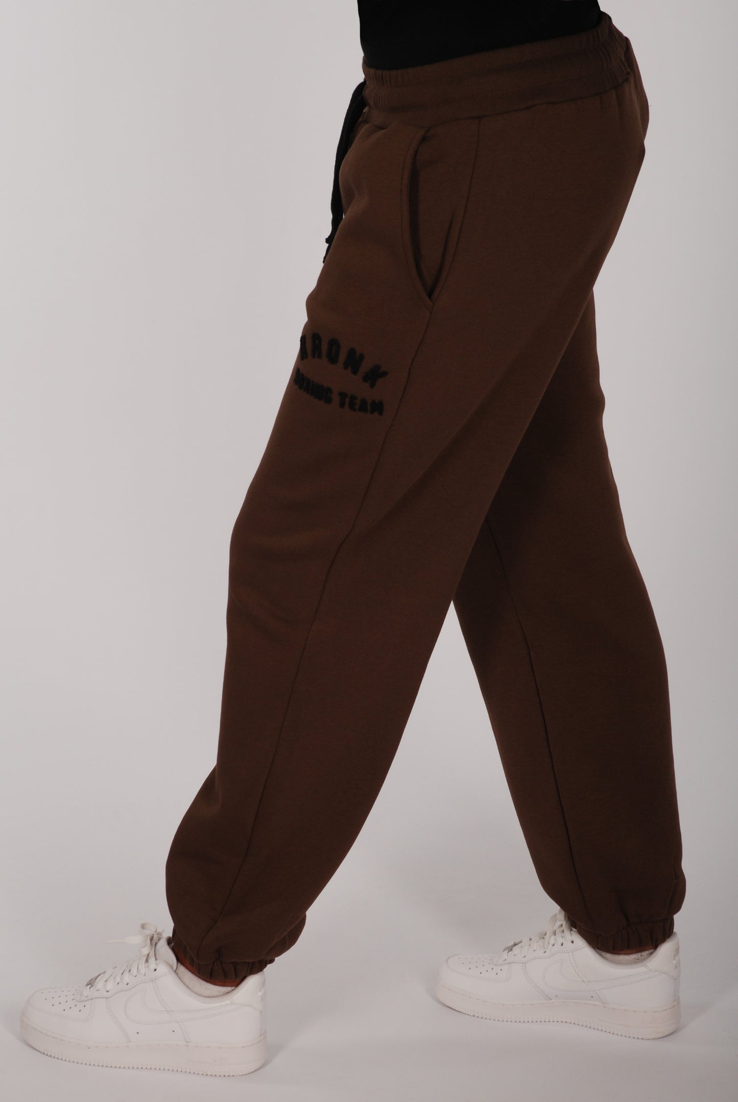 KRONKWOMEN Boxing Team Joggers Loose Fit Dark Brown
