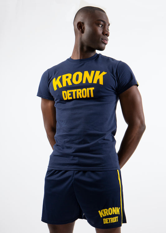 KRONK Detroit Regular Fit T Shirt Navy