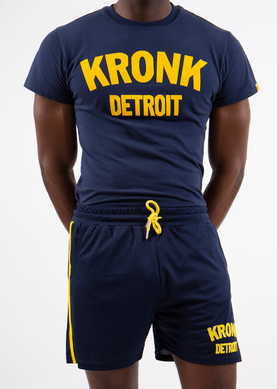 KRONK Detroit Regular Fit T Shirt Navy