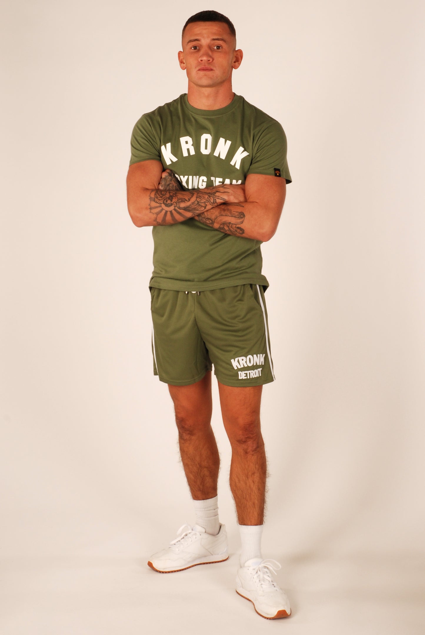 KRONK Boxing Team Regular Fit T Shirt Military Green