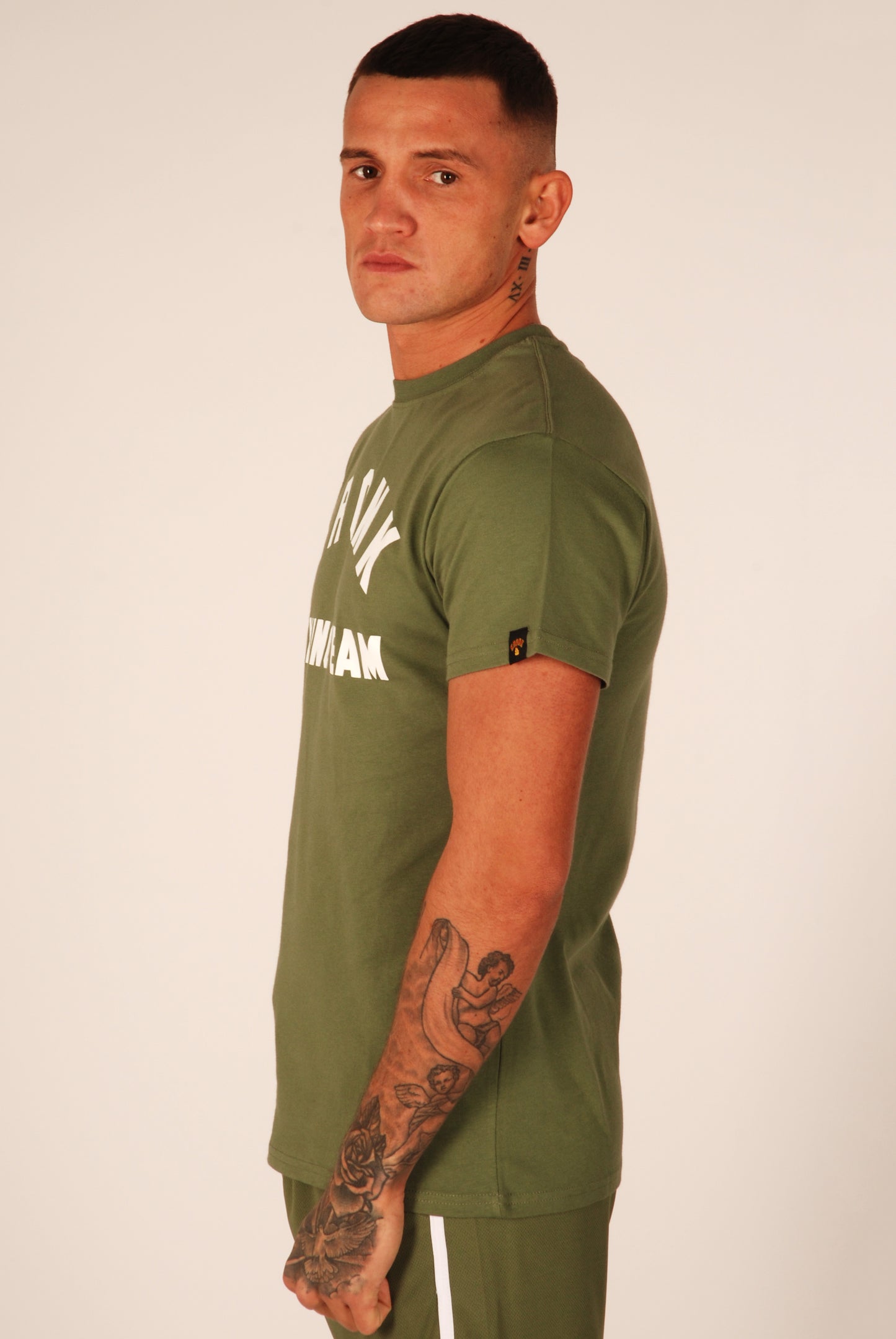 KRONK Boxing Team Regular Fit T Shirt Military Green