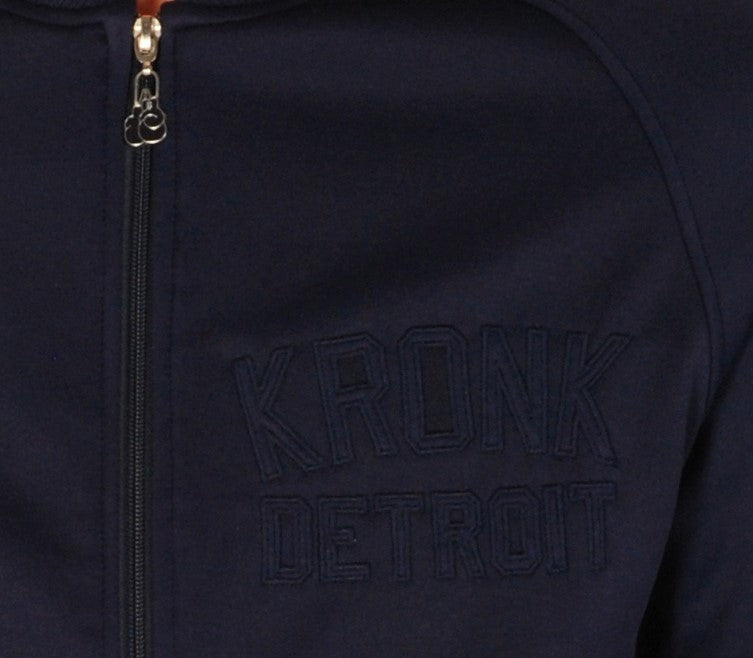 KRONK Iconic Detroit Zip Track Top Navy