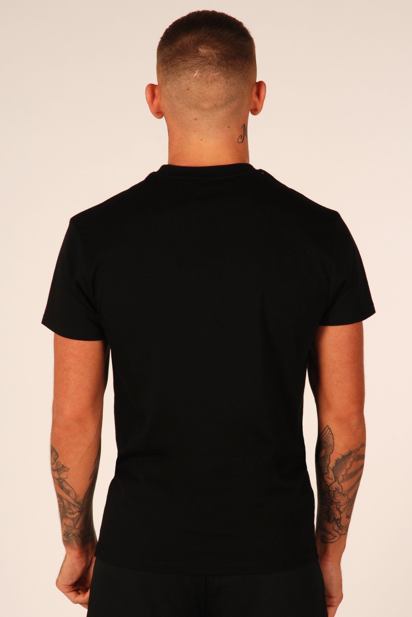 KRONK Detroit Regular Fit T Shirt Black with Charcoal logo