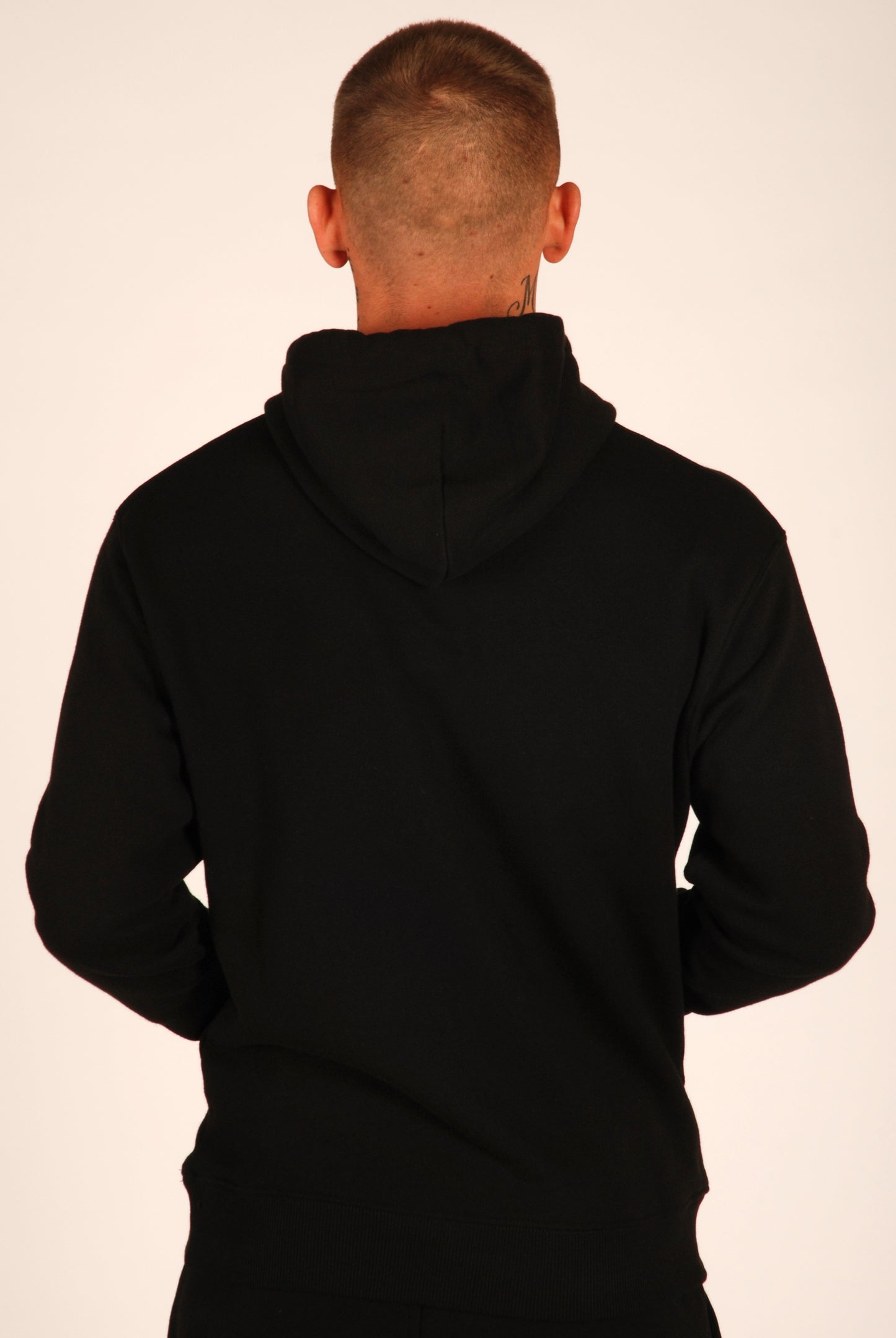 KRONK Detroit Applique Hoodie Regular Fit Black with Charcoal logo