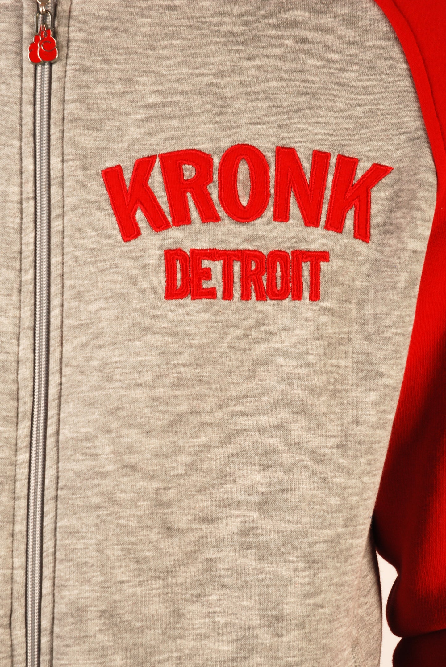 KRONK Detroit Zip Hoodie Regular Fit Sports Grey