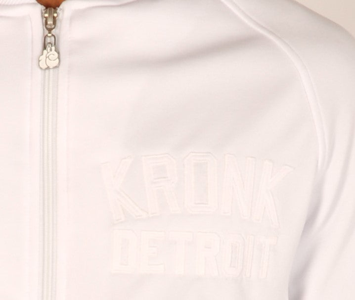 KRONK Iconic Detroit Zip Track Top White
