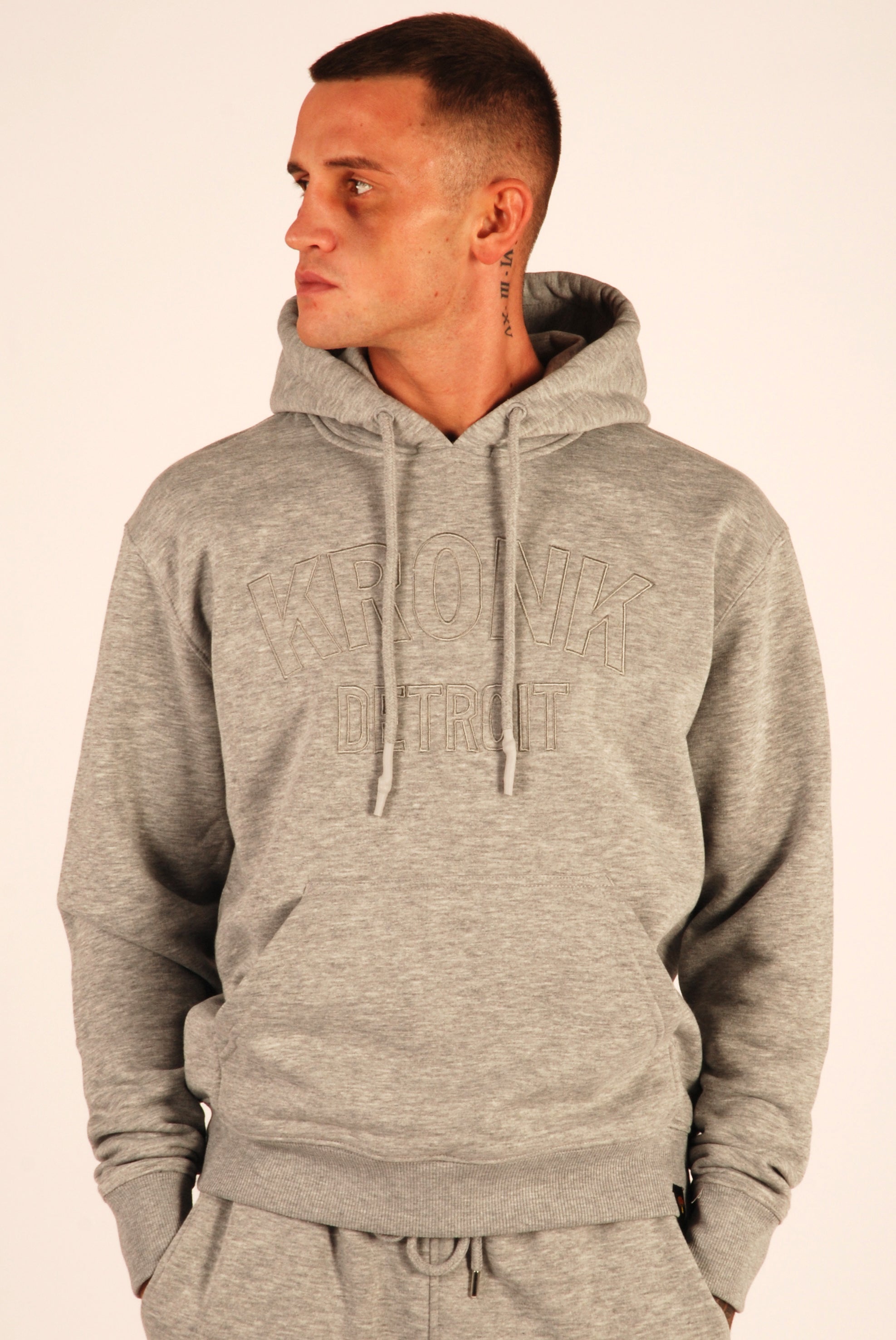 KRONK Detroit Stealth Hoodie Regular Fit Sport Grey – Kronk Boxing ...