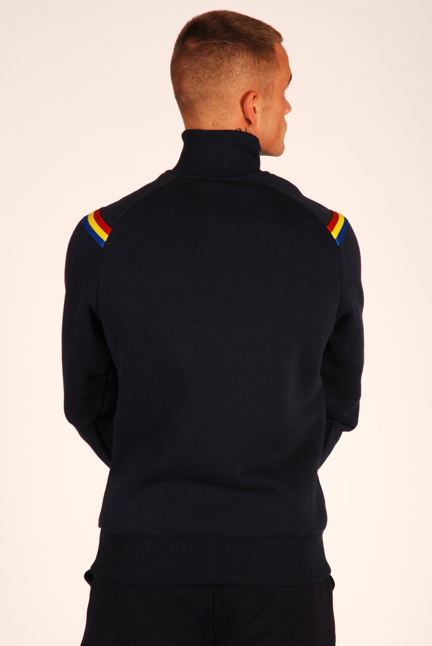 KRONK One Colour Gloves Quarter Zip Track Top Sweatshirt Navy
