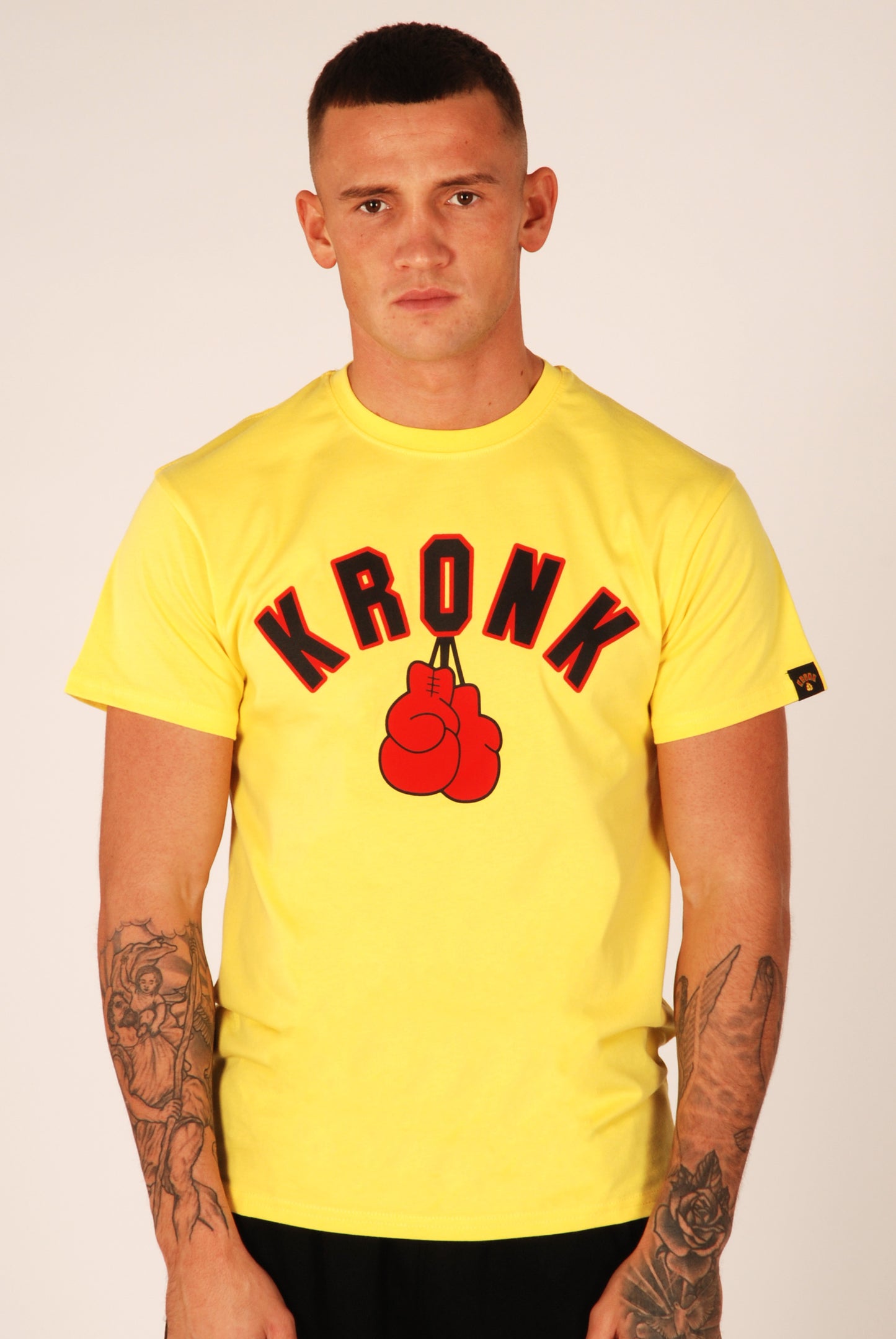 KRONK Gloves Regular Fit T Shirt Yellow