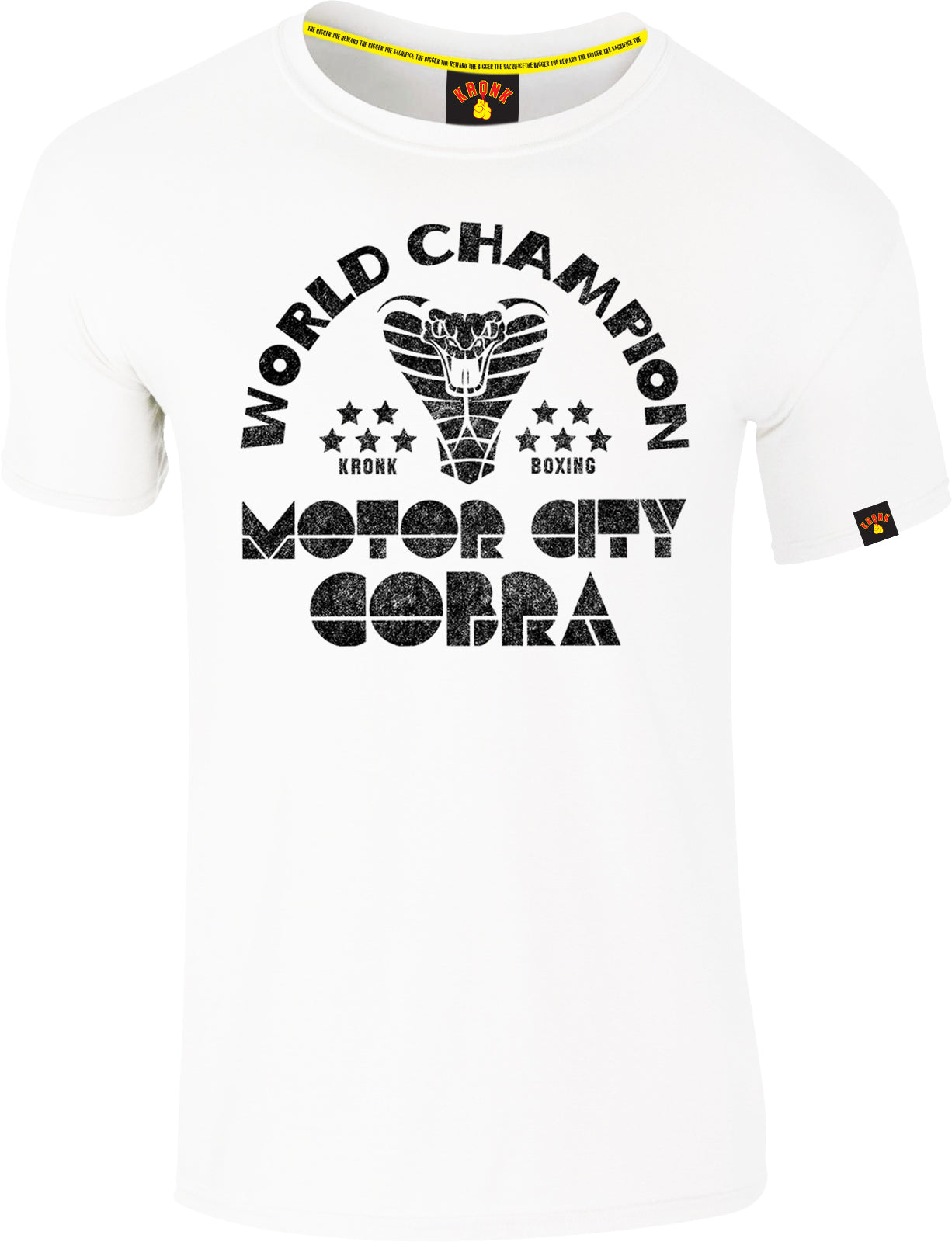 KRONK Thomas Hearns Motor City Cobra Slimfit T Shirt White